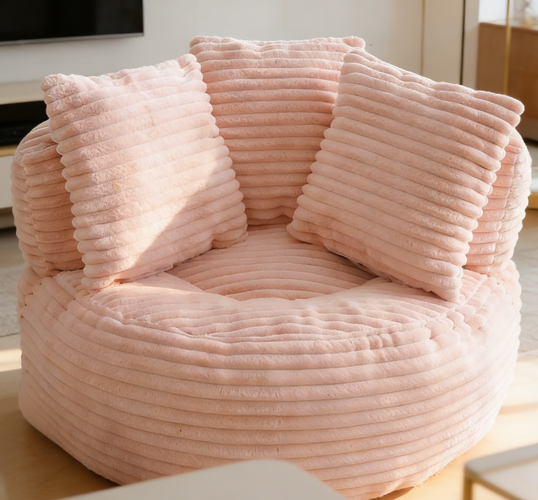 Round Mini Beanbag Chair - Image 2