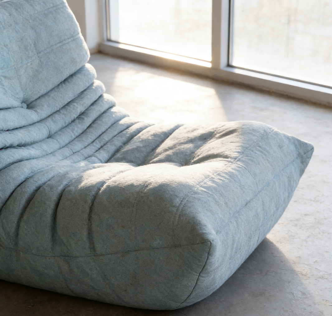 Fog Blue Sofa-Style Mini Beanbag Chair - Image 2