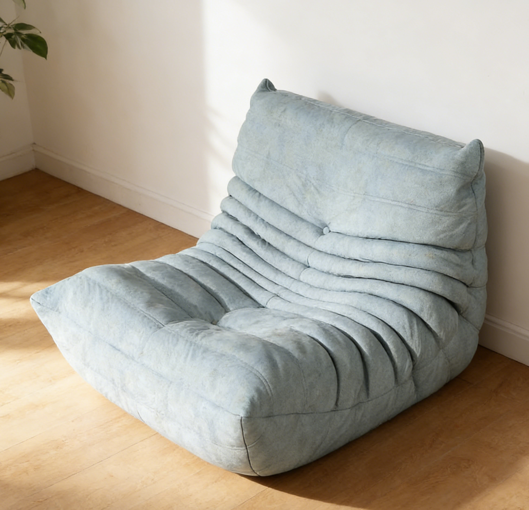 Fog Blue Sofa-Style Mini Beanbag Chair