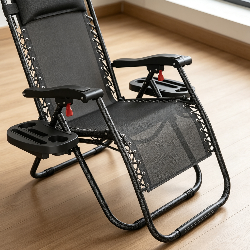 Black 26" Zero Gravity Recliners Set of 2