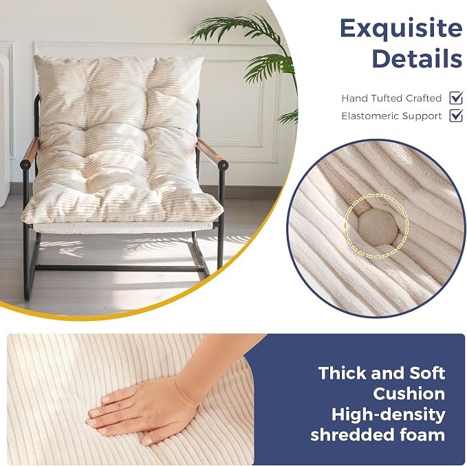 Modern Comfy Accent Chair with Metal Frame - Image 2